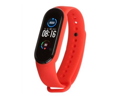 Ремешок для браслета Xiaomi Mi Band 5 Silicone Red