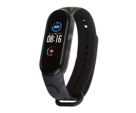 Ремешок для браслета Xiaomi Mi Band 5 Silicone Khaki Grey