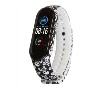 Ремешок для браслета Xiaomi Mi Band 5 Silicone Skulls