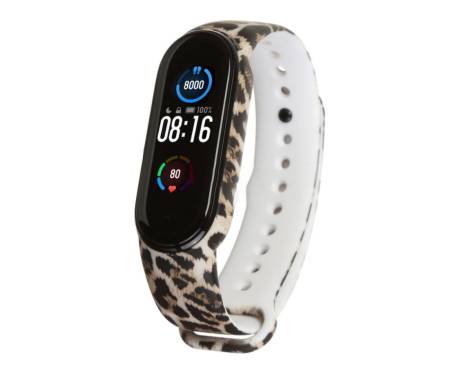 Ремешок для браслета Xiaomi Mi Band 5 Silicone Leopard