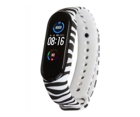 Ремешок для браслета Xiaomi Mi Band 5 Silicone Zebra