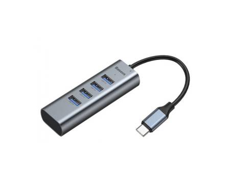 Адаптер Baseus Enjoy series Type-C to 4xUSB 3.0+PD HUB adapter Grey (CAHUB-Q0G)