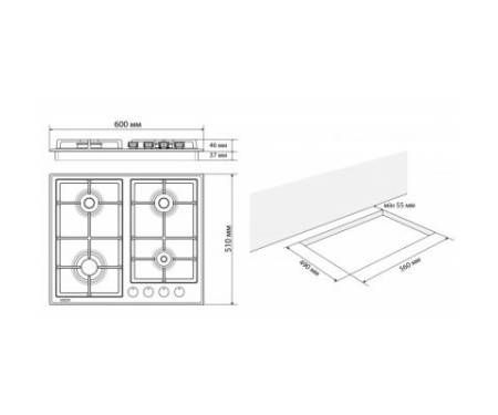 Варочная поверхность ELEYUS NIKA 60 WH CF
