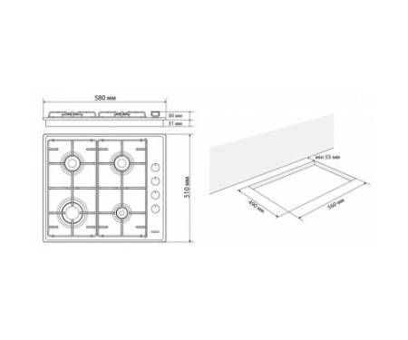 Варочная поверхность ELEYUS NOTA 60 BG E