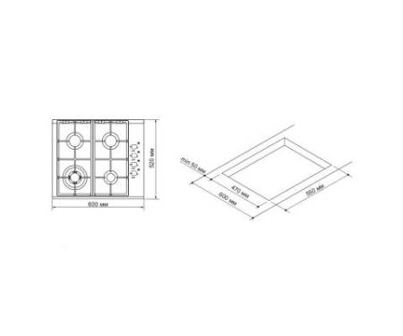 Варочная поверхность PYRAMIDA PSG 614 BLACK LUXE (PSG614BLACKLUXE)