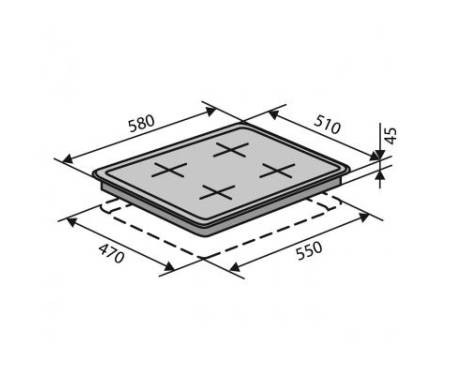 Варочная поверхность VENTOLUX HG640 B2 (WH)