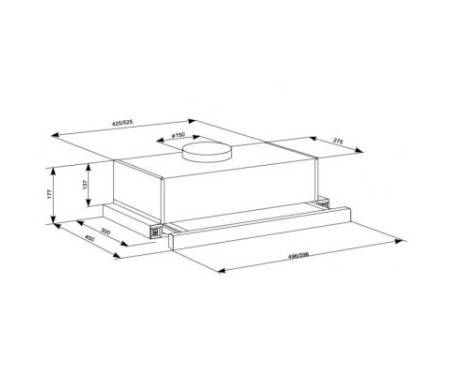 Вытяжка кухонная ELEYUS MARS 700 LED SMD 60 BL