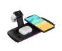 Беспроводная зарядка Wireless Qi 3 in 1 Fast Charger Charger Stand for Airpods For Apple Watch Black