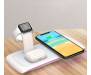 Беспроводная зарядка Wireless Qi 3 in 1 Fast Charger Charger Stand for Airpods For Apple Watch White
