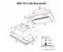 Вытяжка кухонная PERFELLI BISP 7873 WH LED Strip GLASS