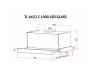 Вытяжка кухонная PERFELLI TL 6632 C WH 1000 LED GLASS