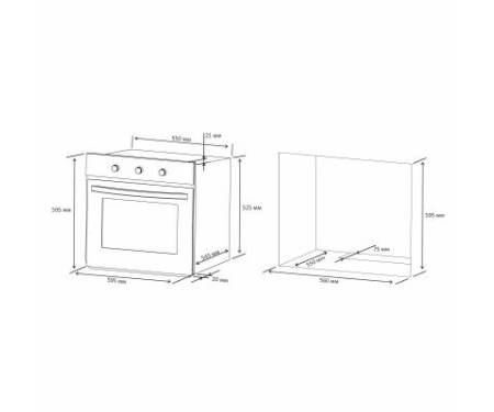 Духовой шкаф ELEYUS KAMILLA 6008 BL CL+TL