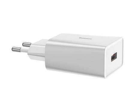 Сетевое зарядное устройство Baseus Speed Mini Single U QC 18W White (CCFS-W02)