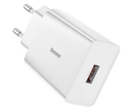 Сетевое зарядное устройство Baseus Speed Mini Single U QC 18W White (CCFS-W02)