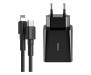 Сетевое зарядное устройство Baseus DZ-HW Speed Mini PD Single Type-C c кабелем Type-C to Lightning (PD, 18W) Black