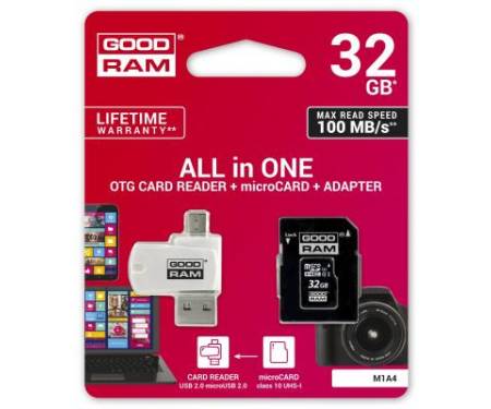 Карта памяти GOODRAM 32GB microSDHC class 10 UHS-I (M1A4-0320R12)