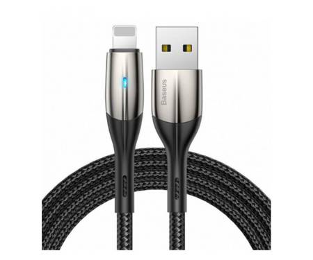 Кабель Baseus Horizontal Data Cable (With An Indicator Lamp) USB For iP 2.4A 1m Black