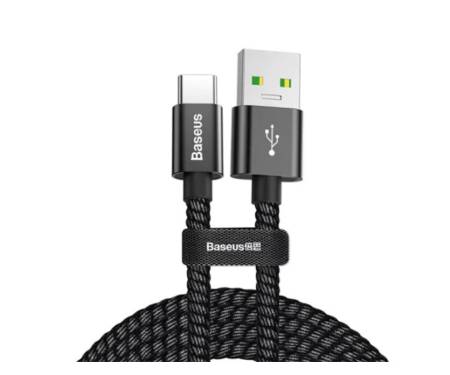 Кабель Baseus Double Fast Charging Type-C 5A (1m) Black (CATKC-A01)