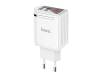 Сетевое зарядное устройство Hoco C39A Enchanting dual-port digital display charger(EU) 2USB 2.4A White