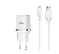 Сетевое зарядное устройство Hoco C11 Charger + Cable (Lightning) 1.0A 1USB (white)