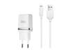 Сетевое зарядное устройство Hoco C11 Charger + Cable (Lightning) 1.0A 1USB (white)