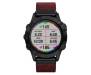 Спортивные часы Garmin Fenix 6 Sapphire Black DLC with Heathered Red Nylon Band (010-02158-16)