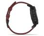 Спортивные часы Garmin Fenix 6 Sapphire Black DLC with Heathered Red Nylon Band (010-02158-16)