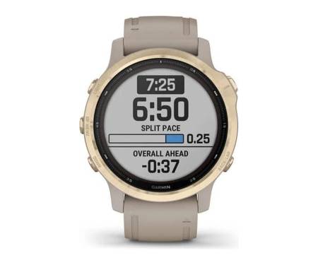 Смарт-часы Garmin Fenix 6S Pro Solar Edition Light gold with light sand band (010-02409-11)