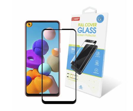 Защитное стекло для Samsung Galaxy A21s Full Glue Black
