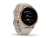 Спортивные часы Garmin Venu Rose Gold Stainless Steel Bezel w. Light Sand and Silicone B. (010-02173-21)