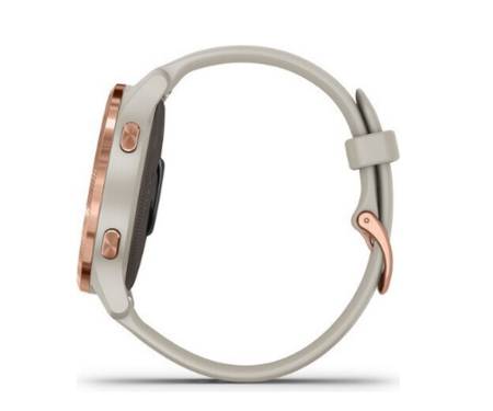 Спортивные часы Garmin Venu Rose Gold Stainless Steel Bezel w. Light Sand and Silicone B. (010-02173-21)