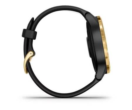 Спортивные часы Garmin Venu Gold Stainless Steel Bezel w. Black and Silicone B. (010-02173-31)