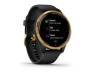 Спортивные часы Garmin Venu Gold Stainless Steel Bezel w. Black and Silicone B. (010-02173-31)