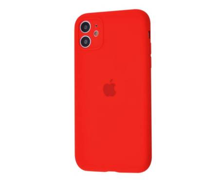 Чехол для Apple iPhone 11 Silicone Case With Camera Lens Protection Red Copy