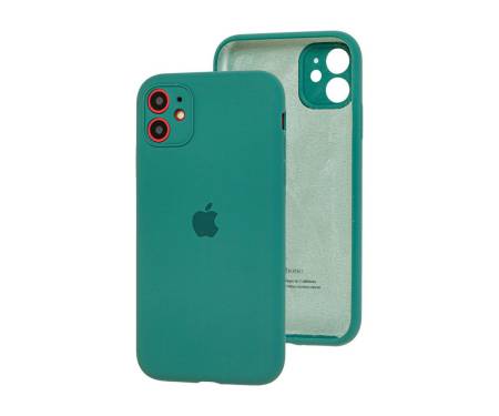 Чехол для Apple iPhone 11 Silicone Case With Camera Lens Protection Forest Green Copy