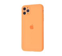 Чехол для Apple iPhone 11 Pro Max Silicone Case With Camera Lens Protection Orange Copy
