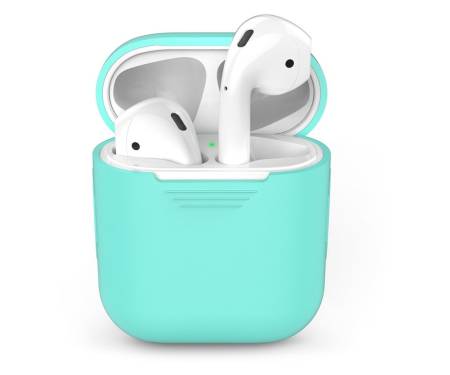 Чехол для Airpods Silicone case Ultra Thin Mint Green