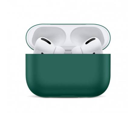Чехол для Airpods Pro Silicone case Ultra Thin Dark Night Green