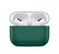 Чехол для Airpods Pro Silicone case Ultra Thin Dark Night Green