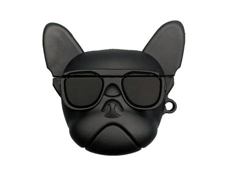 Чехол для Airpods Pro Silicon case с карабином Bulldog Black