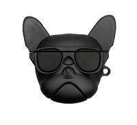 Чехол для Airpods Pro Silicon case с карабином Bulldog Black