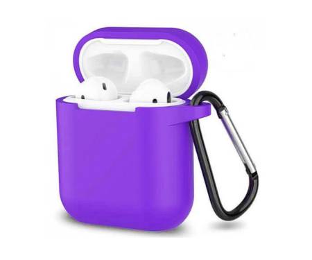 Чехол для Airpods с карабином Blueo Purple