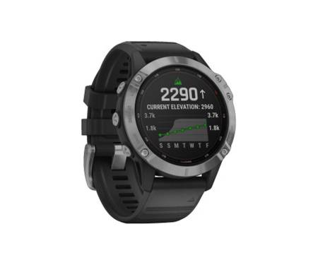 Смарт-часы Garmin Fenix 6 Solar Silver With Black Band (010-02410-00) 4