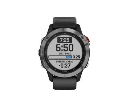 Смарт-часы Garmin Fenix 6 Solar Silver With Black Band (010-02410-00) 3