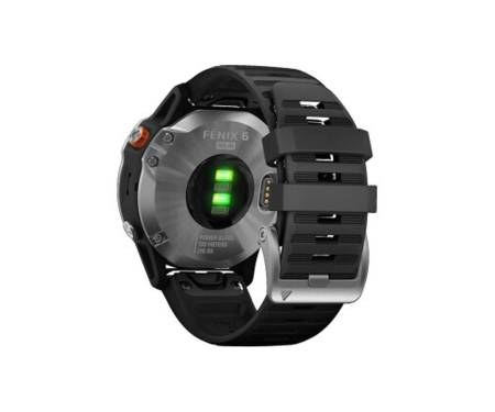 Смарт-часы Garmin Fenix 6 Solar Silver With Black Band (010-02410-00) 5