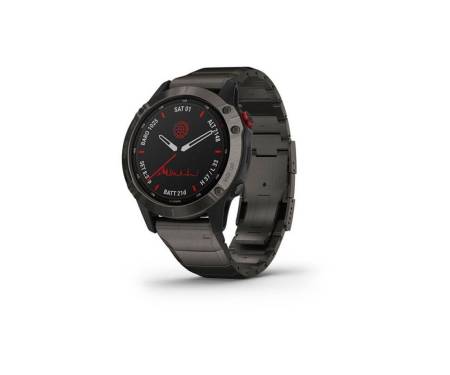Garmin Fenix 6 Pro Solar Titanium Carbon Gray Dlc With Titanium Dlc Band