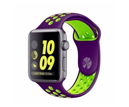 Ремешок Nike+ Apple Watch 38mm Purple Green Sport Band