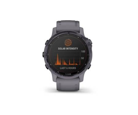 Garmin Fenix 6S Pro Solar Edition Amethyst Steel with Shale Gray Band
