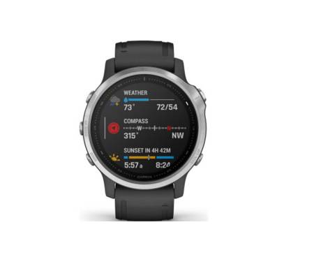 Смарт-часы Garmin Fenix 6S Solar Silver with Black Band (010-02409-00) 3