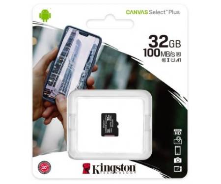 Карта памяти Kingston 32GB microSDHC class 10 UHS-I A1 (R-100MB/s) Canvas (SDCS2/32GBSP)